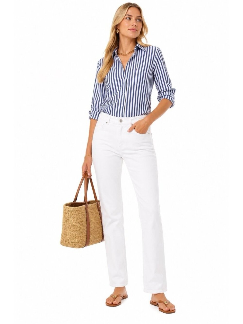 J MCLAUGHLIN jeans white denim straight leg 12 hamptons beach party nautical